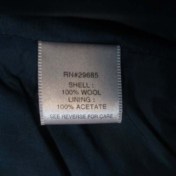 Pendleton Coat Womens Blue Teal Button Up Merino Wool Pea Jacket Size L - Picture 6 of 6